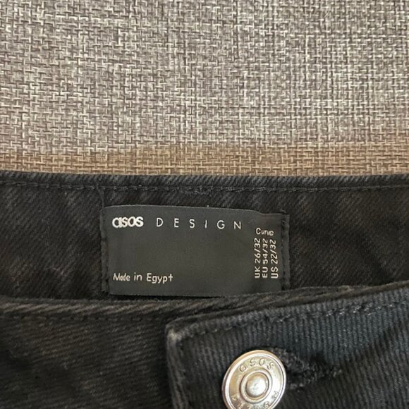 ASOS Big Baggy Black Jeans - Size US 22 (New Without Tags) - Picture 2 of 3